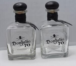Limited Edition Empty Decor Tequila Don Julio 70th Anniversary 750 ml Bottles